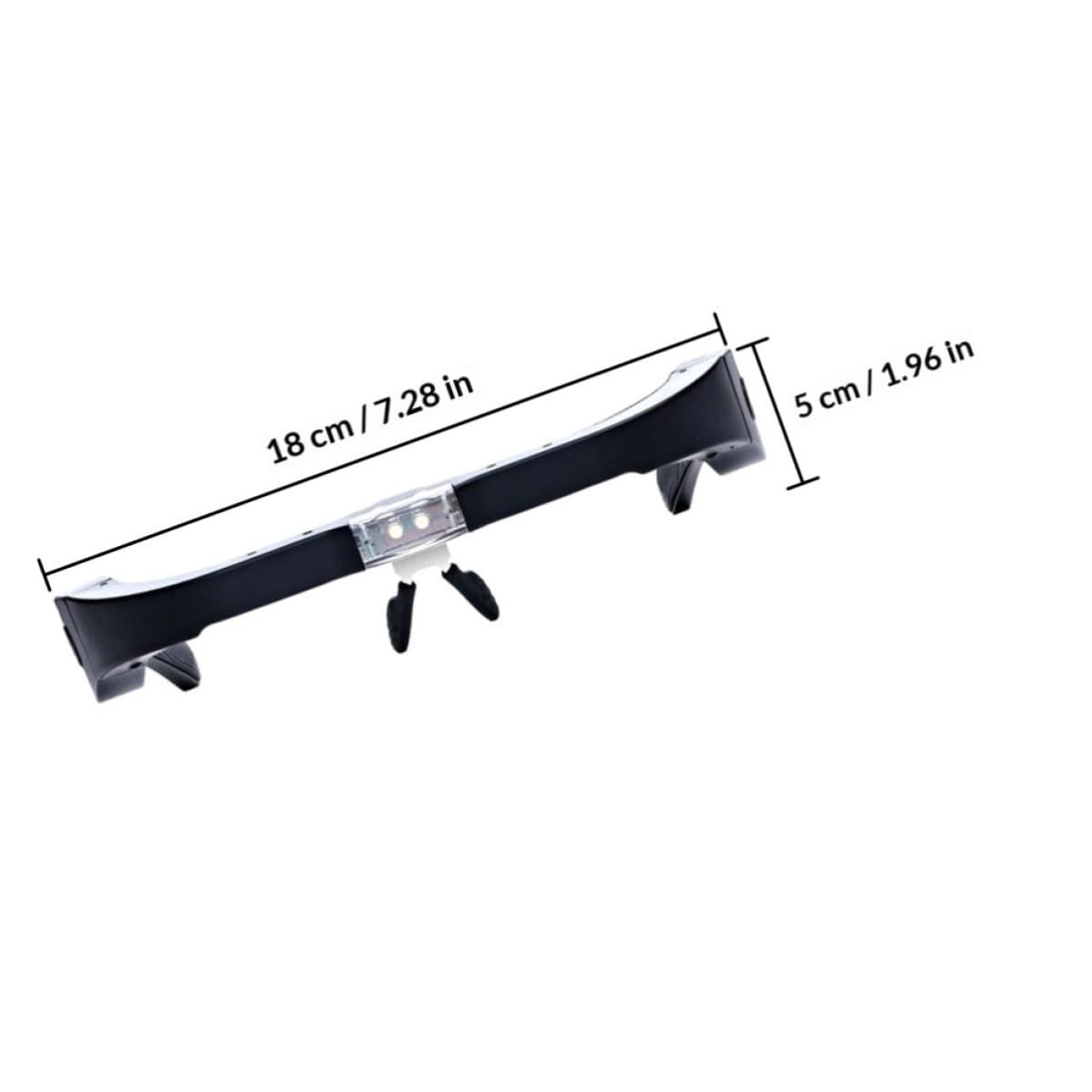 POPETPOP Lupa de Lectura Lupa Montada Cabeza Luz LED Recargable, 4 Grupos de Lentes, Negra, para Bordado y Coleccionismo de Antigüedades, para Seniors y Joyeros