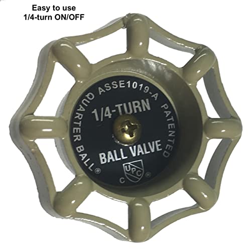 Quarter Ball Qb-108Mf ¼-Turn Ball Valve Frost Proof Sillcock; 8" Wall Thickness; 3/4" M.p.t. X ½" F.p.t Inlet Connection #TOP4