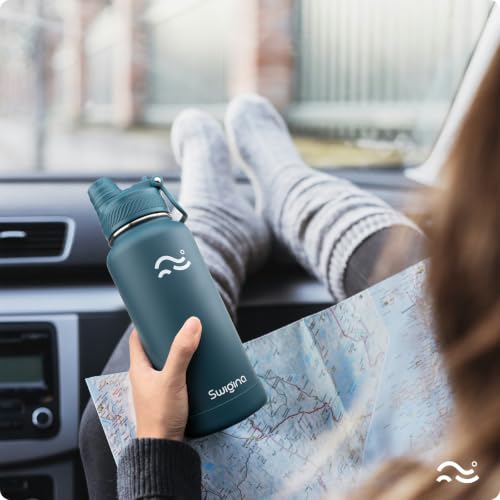 Image of Swigina Insulated Water Bottle with Boot (Keep 36 hrs Cold) BPA Free, 32 oz