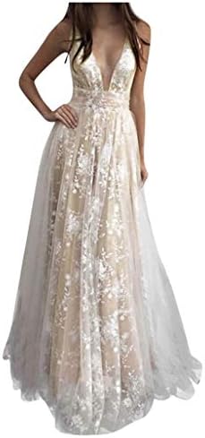 Nihewoo Beach Wedding Dresses for Bride Sleeveless Lace Evening Wedding Dresses Bridal Gowns Bridesmaid Long Dress