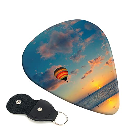 Hot Air Balloon Sunset Lot de 6 médiators pour guitare acoustique, guitare électrique, basse, ukulélé – fin, moyen et… - Les Beatles, Paul McCartney, John Lennon, RIngo Starr, George Harrison Hot Air Balloon Sunset Lot de 6 médiators pour guitare acoustique, guitare électrique, basse, ukulélé – fin, moyen et…