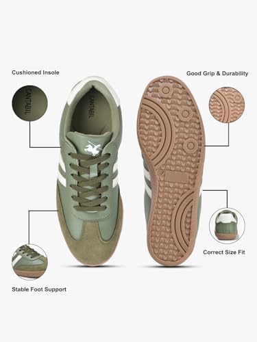Image of Cantabil Casual Sneaker Shoes for Men l Lightweight & Comfortable with Cushioned Insole PU (Polyurethane) Upper TPR Sole Lace-Up Closure (P MFTW00140)