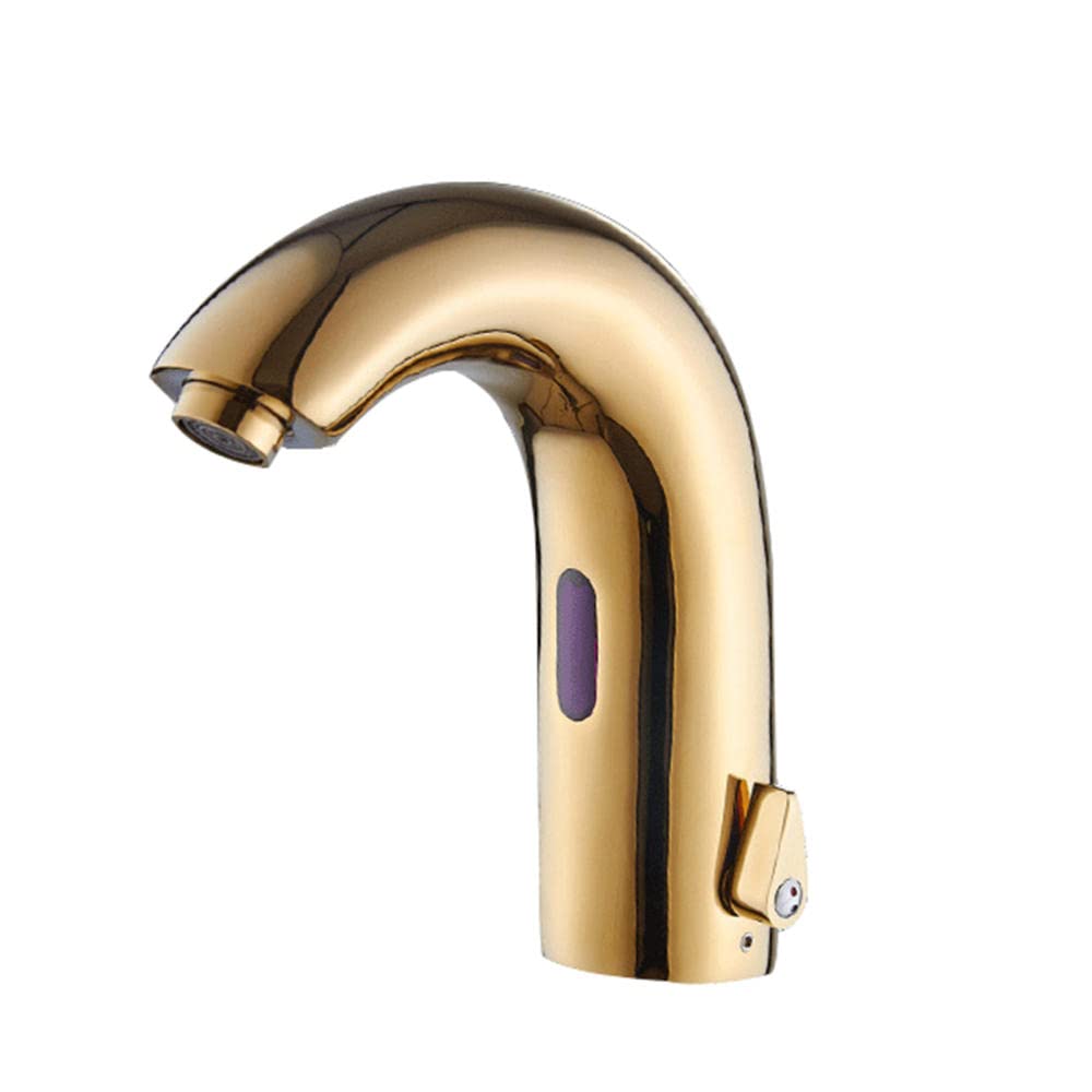 Miscelatore Automatico Caldo/Freddo con sensore a infrarossi per lavello, Rubinetto per Bagno Senza Contatto, Miscelatore Acqua Intelligente, Design igienico e a Risparmio energetico