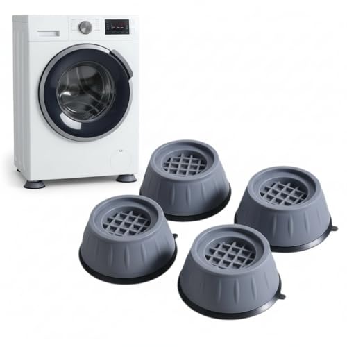 4 stück Schwingungsdämpfer Waschmaschine 9cm Universal Waschmaschine Fußpolster Verstellbare Höhe Verstellbare Vibrationsdämpfer für Wäschetrockner Kühlschrank Tisch