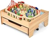 Costzon Train Table with 100 Multicolor...