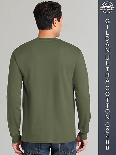 Gildan Long Sleeve T Shirts for Men - G2400 - Make Your Own Multipack (2, 3, 4, 5-Pack)3
