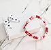 Pet Collar for Small Medium and Large Dogs Beaded Silicone Dog Necklace Handmade Girl Bling Fancy Female Cats Pretty Pearls Perla (Valentine Day)