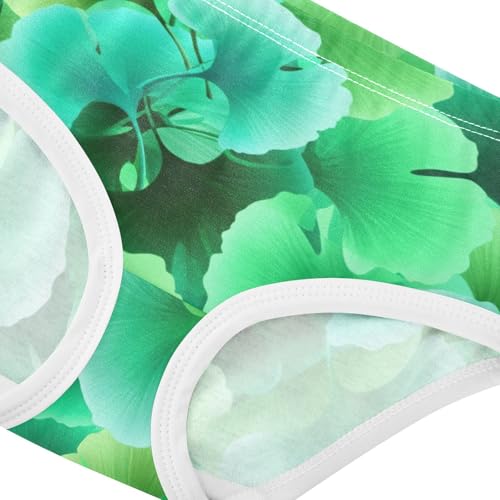 Joisal Ginkgo Leaves Green Teal Toddler Underwear Floral 2t Cotton Cute Panties Girl Aesthetic Underpants Briefs4