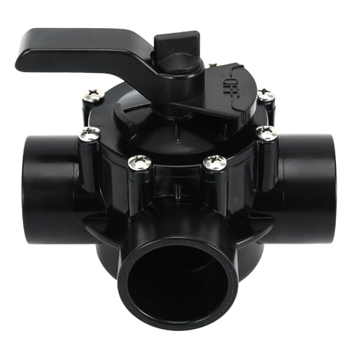 4715 3 Port 1-1/2 to 2-Inch Positive Seal NeverLube Valve Compatible with Jandy 1.5 Inch 3 Way Diverter Valve for Pool Bathtub and Spa CVPC