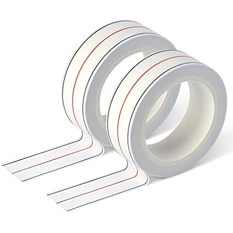 TSSART 1/4" Seam Diagonal Seam Tapes - 10Yard Each Roll Sewing Basting Tape for Stitching Straight Diagonal Seams Instruction Tool (2Pack) Cover