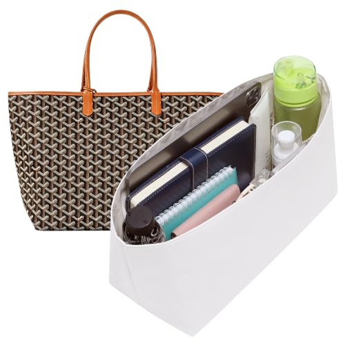 Doxo Bolsa organizadora compatível com bolsa Goyard Saint Louis PM, impermeável, leve, com suporte de copo elástico e bolso com zíper, divisória interna para bolsa feminina