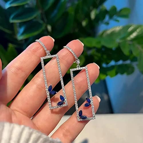 Boucles d'oreilles argent 925 carrées en zircon brillant pour un éclat d'exception