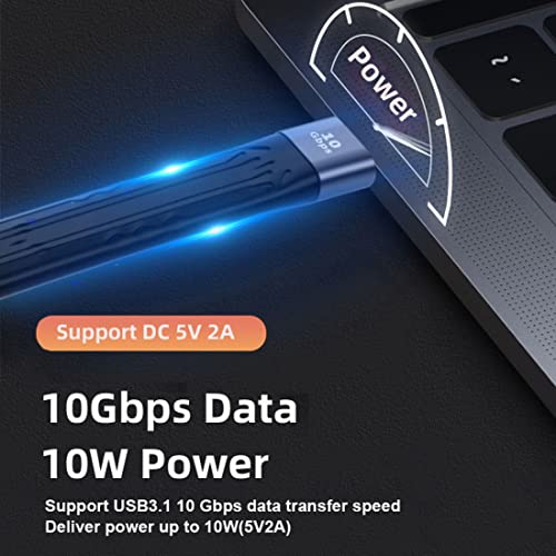 CY USB 3.0 Short Cable,USB 3.1 3.0 Type A Male to Male Extension Flat Slim FPC Data Cable 13cm 10Gbps for Laptop & Desktop - Image 2