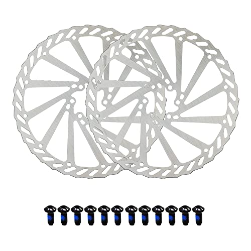 Jane Eyre Disco de freno de bicicleta de acero inoxidable con rotor de 160 mm/180mm/203mm, rotor de 6 orificios adecuado para bicicletas de carretera, bicicletas de montaña, BMX, MTB(G3 Plata 203 mm) Cover