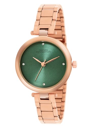 French Connection Analog Green Dial Womens Stainless Steel Watch-Fcn0104Rgm (B0D8L5X7TD) Amazon Price History, Amazon Price Tracker