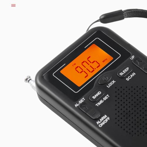 Radio FM/AM à piles, cadeau idéal avec sangle pour seniors