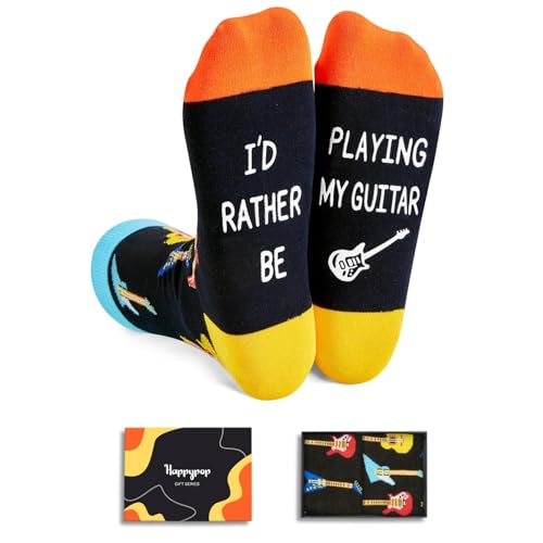 HAPPYPOP Guitar Gifts for Teens - Guitarist Socks for Women Men Heavy Metal Music Lovers...
