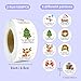 1000PCS Merry Christmas Stickers 1 Inch Round Christmas Stickers with 8 Different Pattern for Holiday Crafts Envelopes Boxes