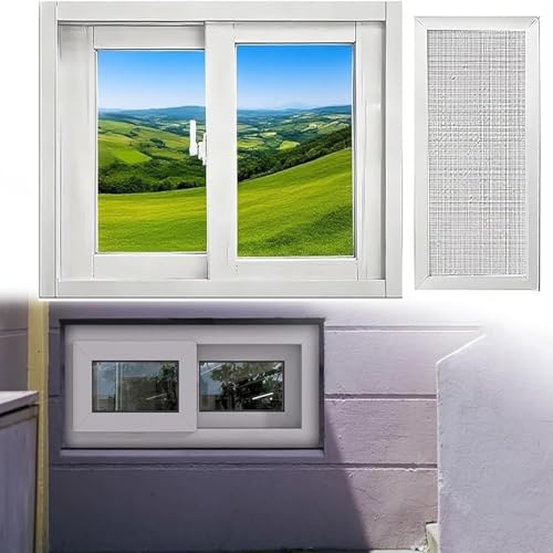 Ventana de baño y gallinero en aluminio blanco con vidrio templado 2