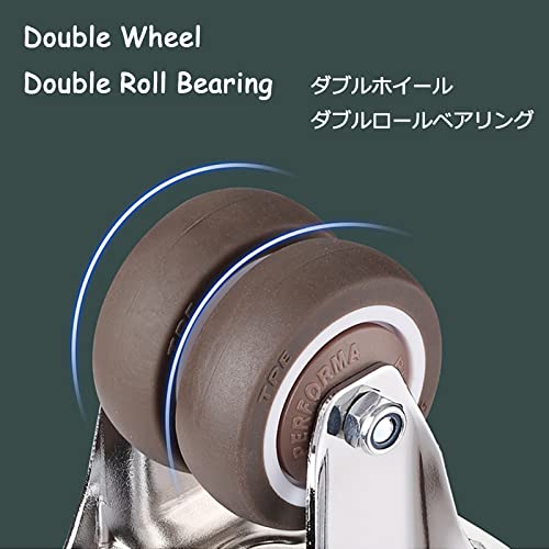 Roulettes à double roue M12 pour stabiliser un meuble instable