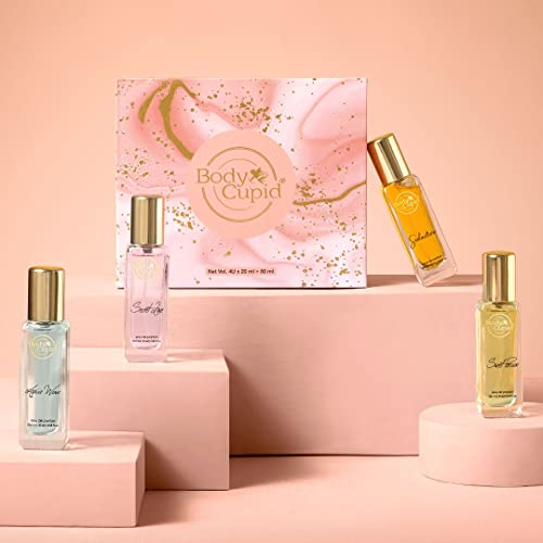 Body Cupid Luxury Perfume Gift Set for Women 4X20 ML | Long Lasting Premium Fragrances | Aqua Wave | Secret Love | Seductive | Sweet Passion | 80 ML… - Image 3