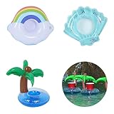 Aufblasbare Getränkehalter, Pool Getränkehalter Schwimmend, 3 Stück Pool Becherhalter Inflatable Flaschenhalter Dosenhalter Pool Party Deko Badspielzeug