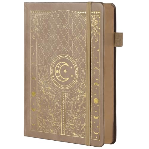 TIEFOSSI Cuaderno Bullet Dotted Journal, papel grueso numerado de 160 g/m², cuaderno de cuadrícula de puntos de tapa dura A5 para mujeres, hombres, trabajo, escritura, Bullet Journaling, dibujo