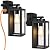 BesLowe 2-Pack Porch Lights Outdoor with UL Certified Outlet, Modern Outdoor Wall Lights Exterior Lighting Fixtures Waterproof, Exterior Wall Sconces Outside Lights for House Front Door Garage, Black
