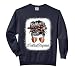 Bleached Football Stepmom Life Messy Bun Player Mother's Day Comfort Colors Adult Sweatshirt