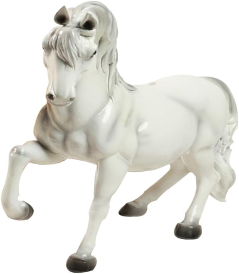 BESPORTBLE Creative White Horse Shaped Coin Storage Jar for Large Resin Saving Pot to Organize Spare Change and Bills Money Bank Encouraging Saving Habits and Birthday