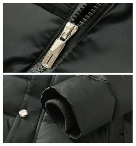 Jaqueta Masculina Bobojaco Puffer Forrada Em Pelúcia Neve Frio Intenso (M, Preto)