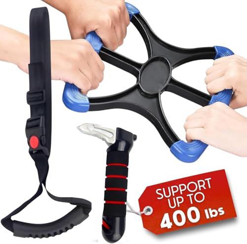 3-in-1 Elderly Assistance Kit: Standing Aid Car Assist Grab Handle Gift for Seniors Handicap Accessories Portable Car Assist for Seniors, Disabled, Pregnant to Convenient Daily Living Travel. (Red) - Image 3