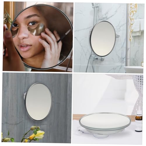 Miroir grossissant de maquillage 30x acrylique argenté facile à installer - 3