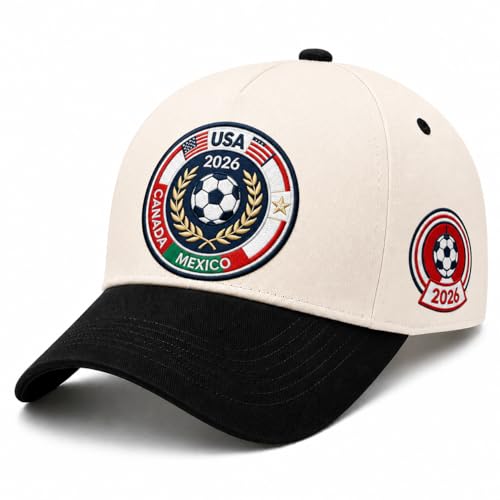 2026 World Cup Soccer HatUSA Canada Mexico Host Countries Embroidered Baseball Hat Unisex Cotton for Soccer Supporters