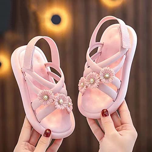 Toddler Girls Flower Sandals Lightweight Comfortable Shoes Open Toe Sandals Summer Shoes for Little Kid2