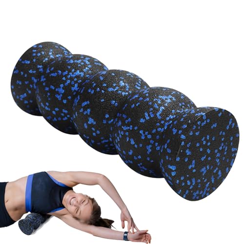 Evember Rodillo de espuma de alta densidad, rodillo de yoga muscular de espuma de alta densidad, para ejercicio de tejido profundo, suministros deportivos, rodillo de masaje para gimnasio, espalda y