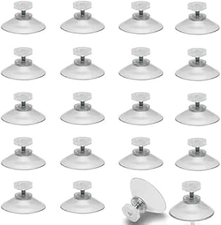 FOGAWA 20Pcs Suction Cups Window Suckers Glass Suction Pads 40mm M5 Threads Clear Plastic Sucker Pads Without Hooks for Decor Camping Car Caravan Kitchen Toothbrush Soap Holder