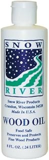 Snow River USA Wood Oil for all wood type cutting boards, 8 oz