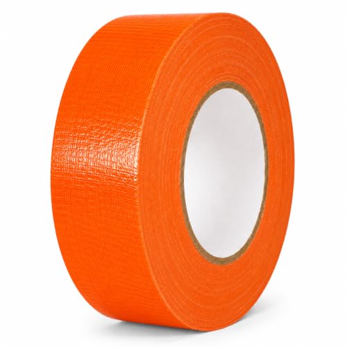 Image of GGR Supplies CDT-36 Orange Cloth Duct Tape, 2 Inch x 60 Yards | Industrial Grade; Waterproof and UV Resistant; Clean Removal With No Sticky Residue; Repairs, Packaging, Bundling and Sealing