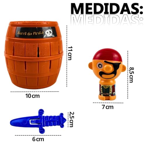 Brinquedo Pula Pirata Barril Infantil Jogo De mesa Brinquedo Pirata