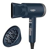 【3 Heizeinstellungen und stufenlose Geschwindigkeitsänderung】CONFU Fön verfügt über drei Temperatureinstellungen: kalt / warm / heiß Steuern Sie die Temperatur und Windgeschwindigkeit, um Ihre Lieblingsfrisur zu Hause zu machen.