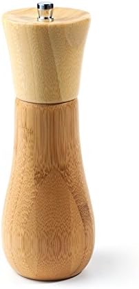 TOPODO Salt and Pepper Grinder – Ceramic Mill with Strong Adjustable Solid Bamboo Grinder (1 Pcs)