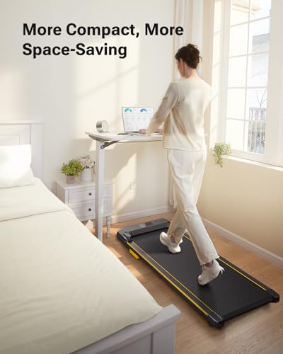 Under Desk Treadmill for Home/Office, Portable with Remote Control and LED Display