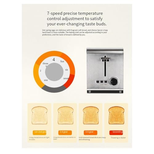 Rfeeuubft 2-Scheiben-Toaster mit Automatischer Abschaltung - Extra Breite Schlitze und Herausnehmbare Herunterklappbare Krümelschublade mit Abschaltbarem EU-Stecker 5 Rfeeuubft 2-Scheiben-Toaster mit Automatischer Abschaltung - Extra Breite Schlitze und Herausnehmbare Herunterklappbare Krümelschublade mit Abschaltbarem EU-Stecker