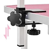 Yaheetech Hundepflegetisch, Trimmtisch für Hunde, Hundefriseur Tisch, Hunde Badetisch, Pudel Fellpflege, Hund Schertisch, höhenverstellbar, rutschfest, bis 100 KG belastbar Rosa Rosa