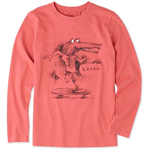 Life is Good Boys Crusher Graphic Long Sleeve T-Shirt Collection,Later Gator,Medium