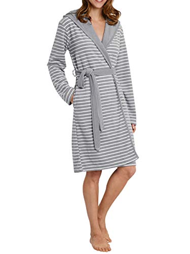 Schiesser Damen Bademantel Selected! Premium, 95 cm, Gr. 36, Grau (hellgrau...