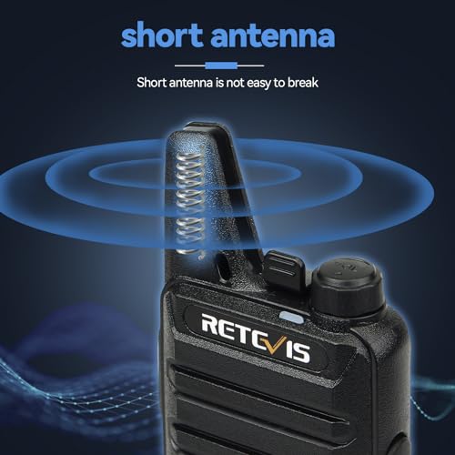 Retevis RT22 Walkie Talkies, Mini 2 Way Radio Rechargeable, VOX Handsfree, Portable, Two-Way Radios Long Range with Earpiece, for Family Road Trip Camping Hiking Skiing(2 Pack, Black) - Image 7