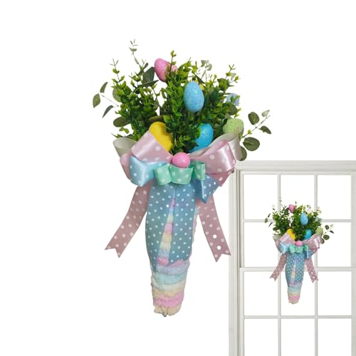 Couronne de printemps pour porte et décoration extérieure de Pâques