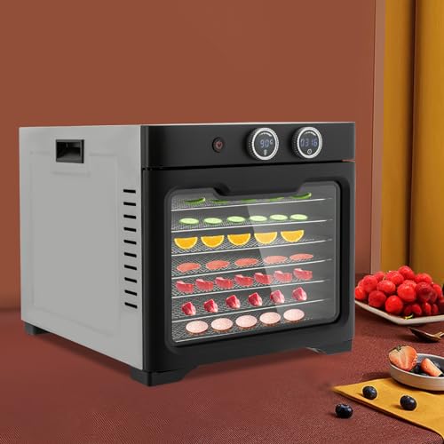 800W Food Dehydrator Dörrgerät Obsttrockner Dörrautomat Lebensmitteltrockner Lebensmittel Dehydriergerät Obst Gemüse Trockner Trockenofen für Natürliche Snacks Zuhause Küche Restaurant – Bild 8